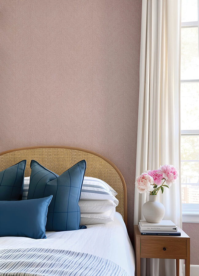 kallam-pink-chevron-wallpaper-york-wallcoverings-4155-27320 - York Wallcoverings Wallpaper