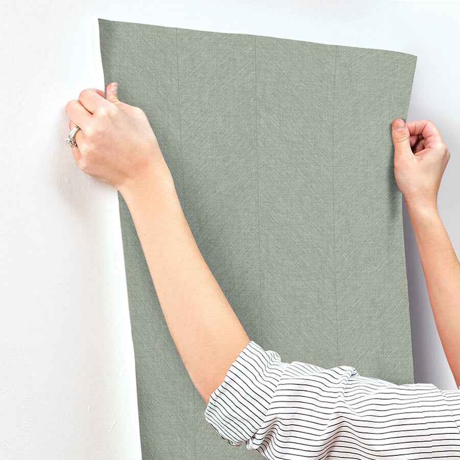 Kallam Sage Chevron Wallpaper - York Wallcoverings - 4155-27324 - York Wallcoverings Wallpaper