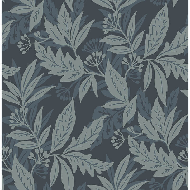 anita-teal-woodland-floral-wallpaper-york-wallcoverings-4155-27325 - York Wallcoverings Papel pintado