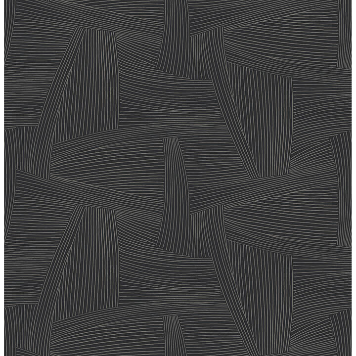reid-black-woven-geometric-wallpaper-york-wallcoverings-4155-27330 - York Wallcoverings Papel pintado