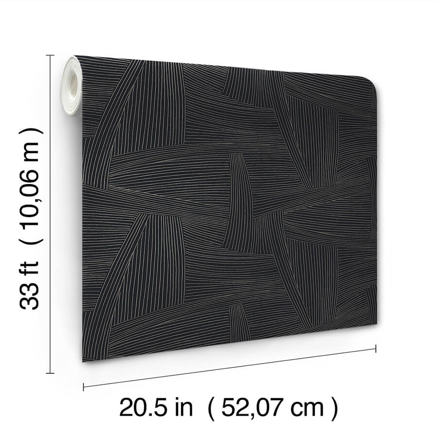 reid-black-woven-geometric-wallpaper-york-wallcoverings-4155-27330 - York Wallcoverings Papel pintado