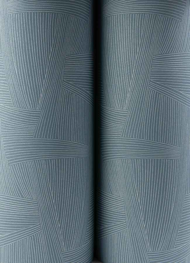 Reid Sky Blue Woven Geometric Wallpaper - York Wallcoverings - 4155-27334 - York Wallcoverings Wallpaper