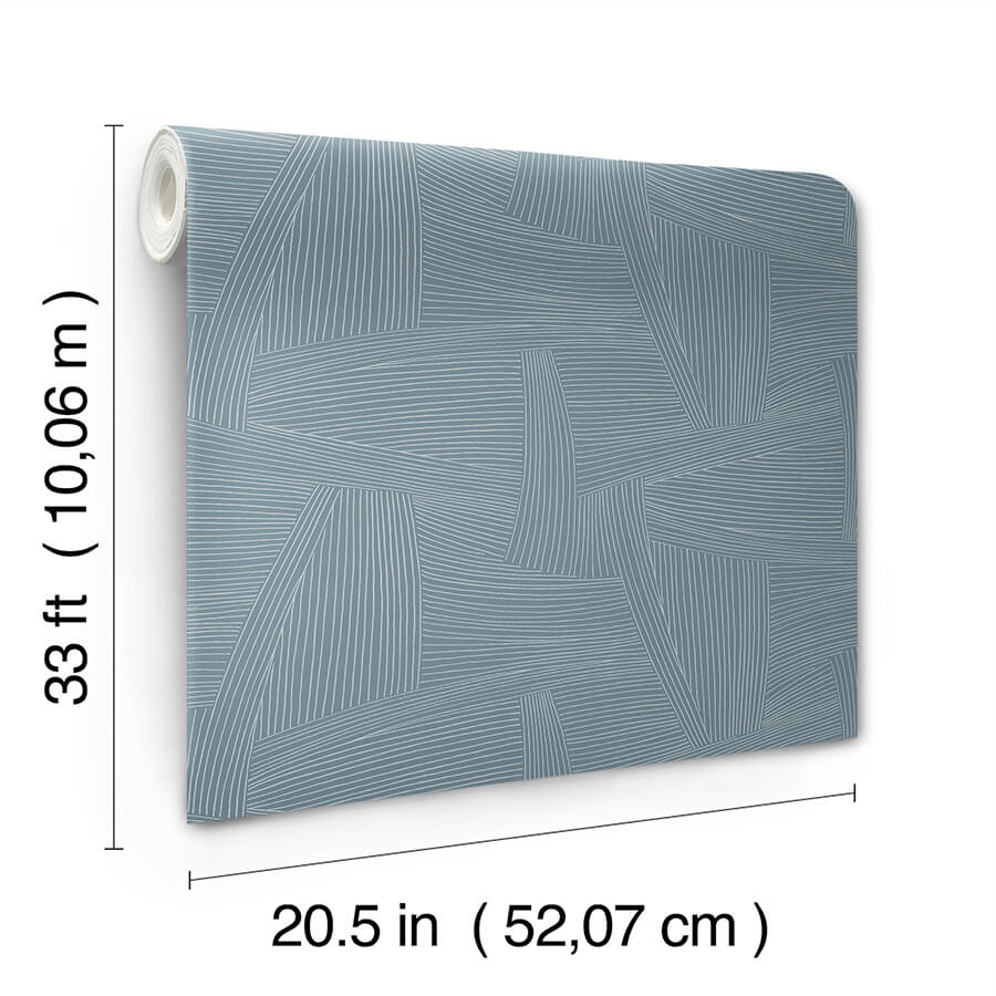 reid-sky-blue-woven-geometric-wallpaper-york-wallcoverings-4155-27334 - York Wallcoverings Papel pintado