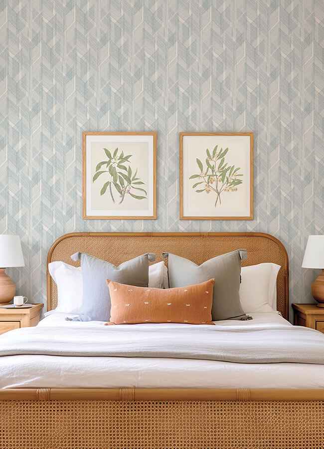 Bryant Blue Crosshatch Wallpaper - York Wallcoverings - 4155-27337 - York Wallcoverings Wallpaper