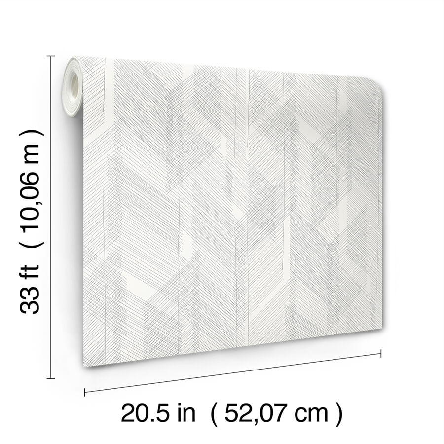 bryant-silver-crosshatch-wallpaper-york-wallcoverings-4155-27338 - York Wallcoverings Papel pintado