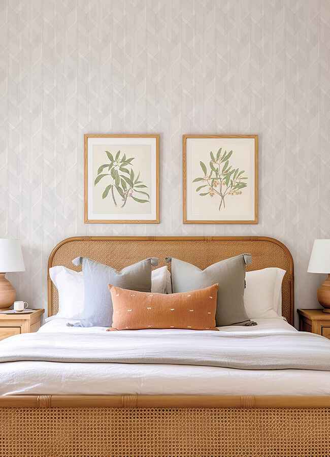 Bryant Silver Crosshatch Wallpaper - York Wallcoverings - 4155-27338