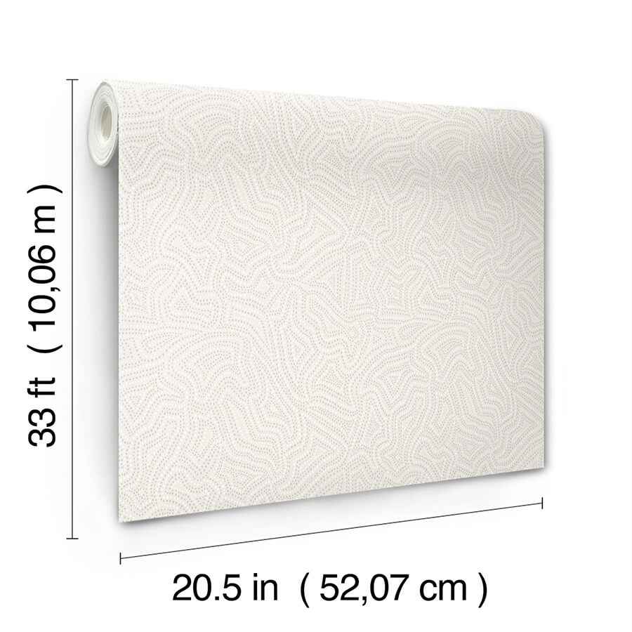 Hollenback Ivory Dotted Abstract Wallpaper - York Wallcoverings - 4155-27344 - York Wallcoverings Wallpaper