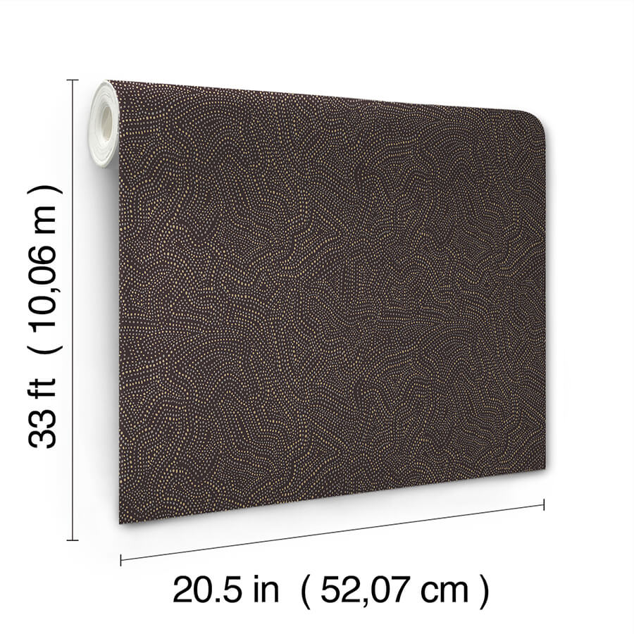 hollenback-black-dotted-abstract-wallpaper-york-wallcoverings-4155-27346 - York Wallcoverings Wallpaper