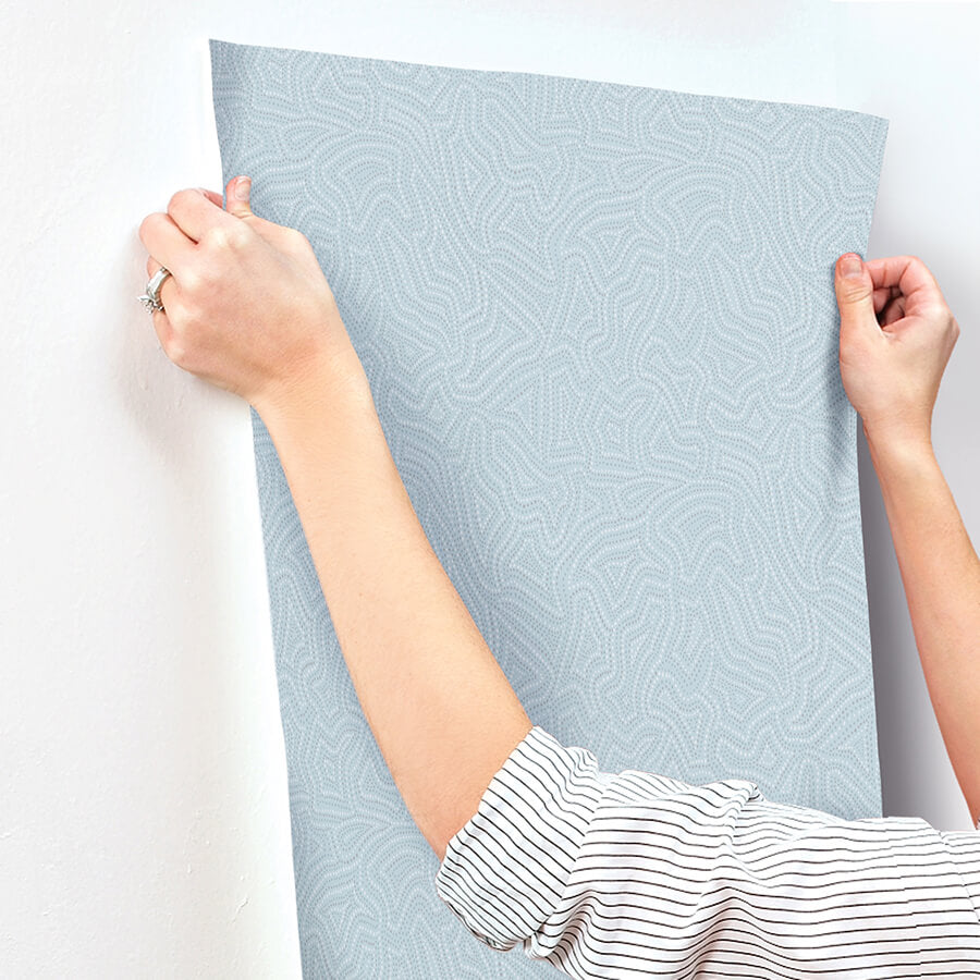 hollenback-light-blue-dotted-abstract-wallpaper-york-wallcoverings-4155-27348 - York Wallcoverings Wallpaper