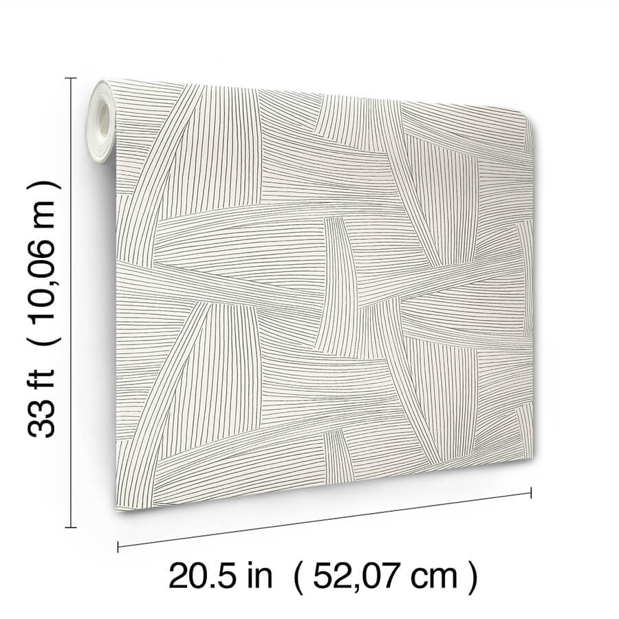 reid-grey-woven-geometric-wallpaper-york-wallcoverings-4155-27353 - York Wallcoverings Papel pintado