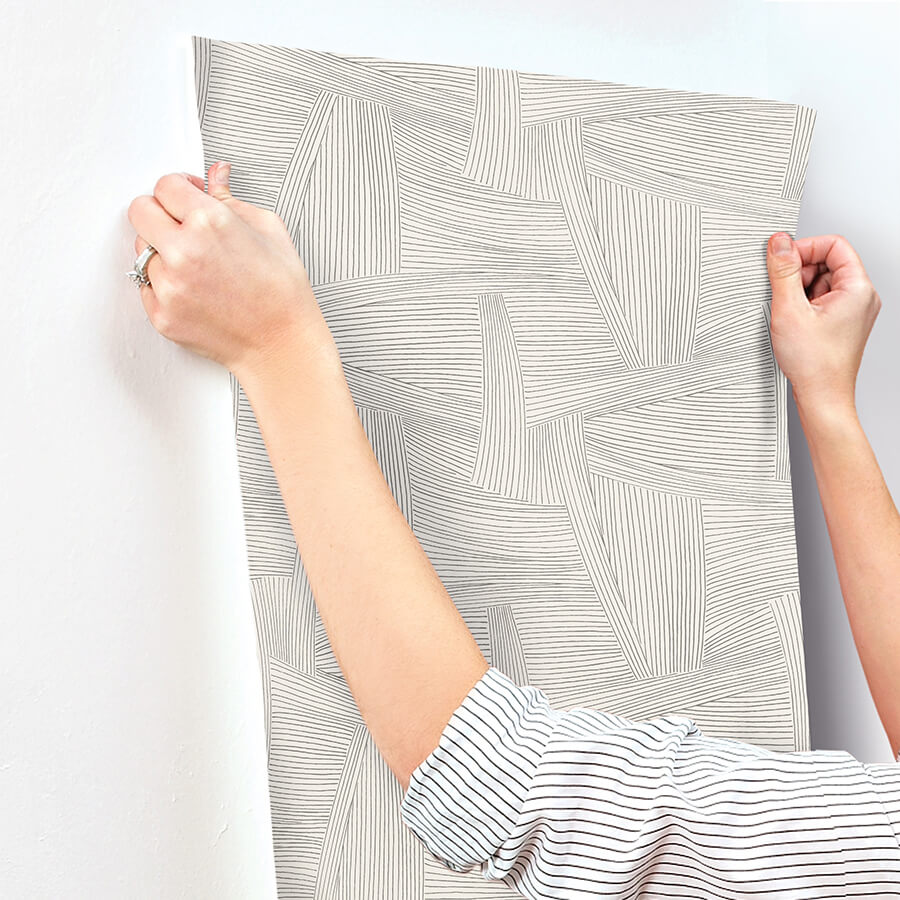 reid-grey-woven-geometric-wallpaper-york-wallcoverings-4155-27353 - York Wallcoverings Papel pintado