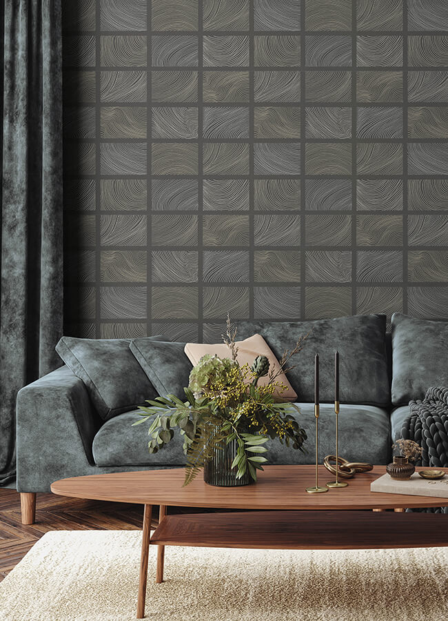 bronson-slate-topography-wallpaper-york-wallcoverings-4155-72801 - York Wallcoverings Papel pintado