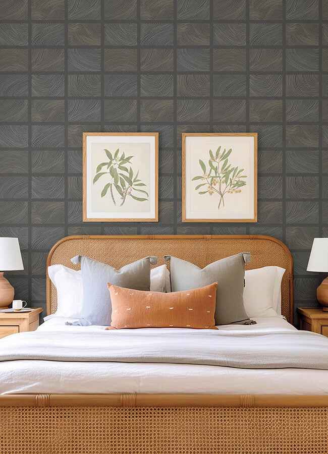Bronson Slate Topography Wallpaper - York Wallcoverings - 4155-72801