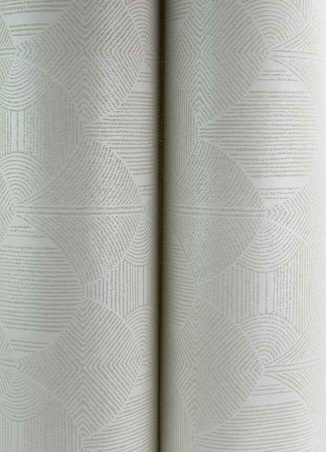 Meyberg Silver Geometric Wallpaper - York Wallcoverings - 4155-72806 - York Wallcoverings Wallpaper