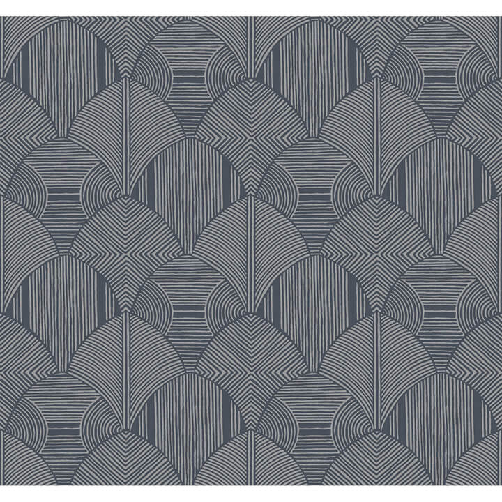 meyberg-blue-geometric-wallpaper-york-wallcoverings-4155-72807 - York Wallcoverings Wallpaper