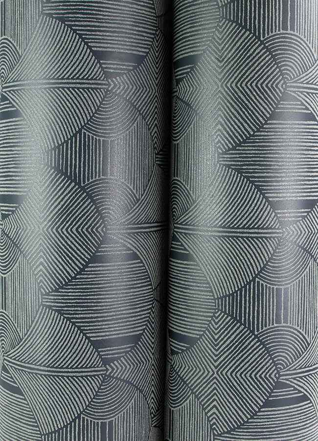 Meyberg Blue Geometric Wallpaper - York Wallcoverings - 4155-72807 - York Wallcoverings Wallpaper