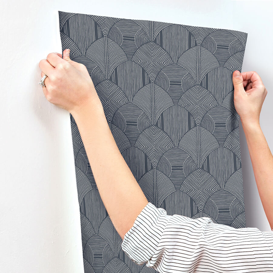 meyberg-blue-geometric-wallpaper-york-wallcoverings-4155-72807 - York Wallcoverings Wallpaper