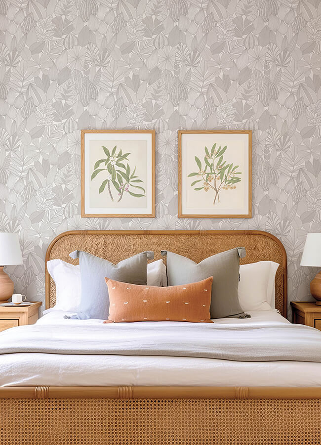 mathias-grey-botanical-wallpaper-york-wallcoverings-4155-72809 - York Wallcoverings Wallpaper