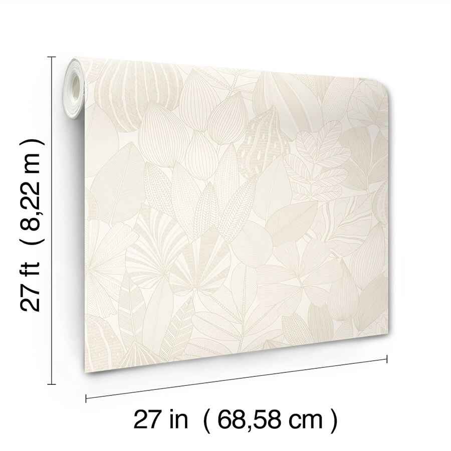 Mathias Pearl Botanical Wallpaper - York Wallcoverings - 4155-72810 - York Wallcoverings Wallpaper