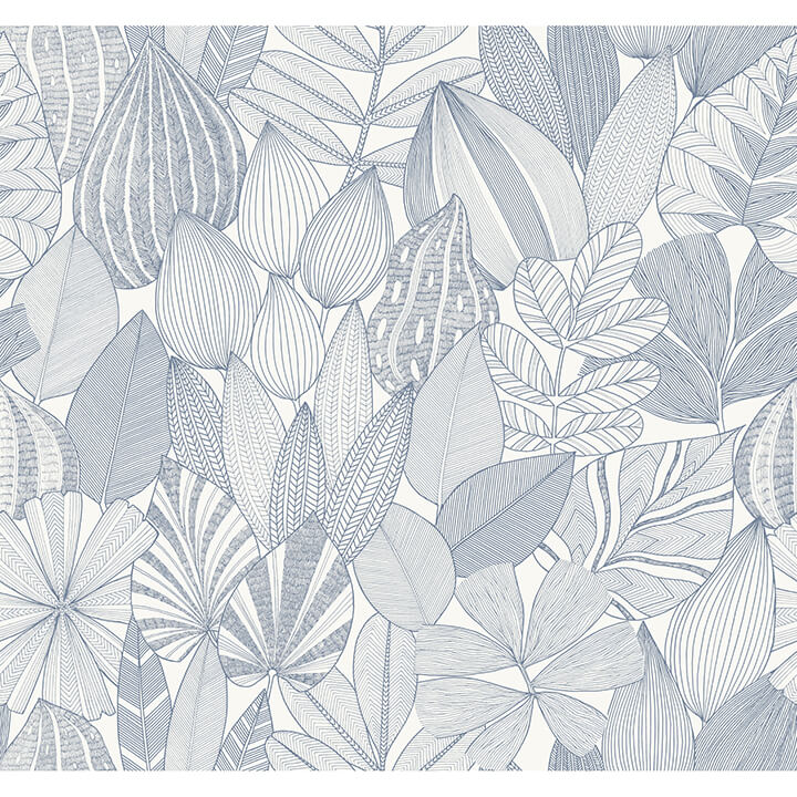 mathias-blue-botanical-wallpaper-york-wallcoverings-4155-72812 - York Wallcoverings Wallpaper
