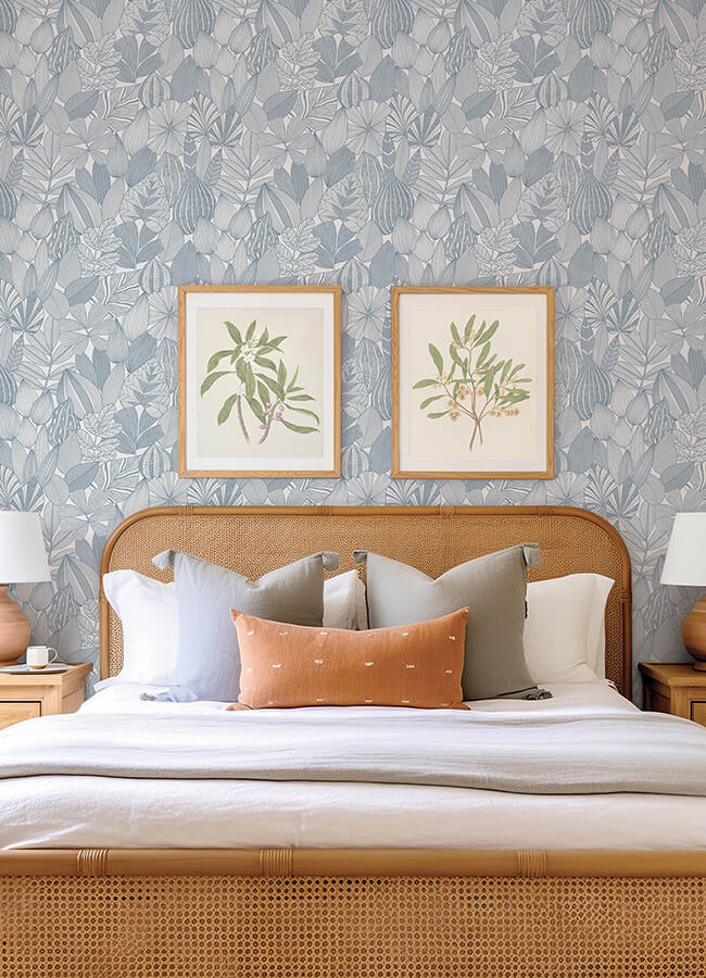 mathias-blue-botanical-wallpaper-york-wallcoverings-4155-72812 - York Wallcoverings Papel pintado