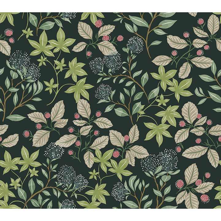 mildred-evergreen-botanical-trail-wallpaper-york-wallcoverings-4155-72813 - York Wallcoverings Wallpaper