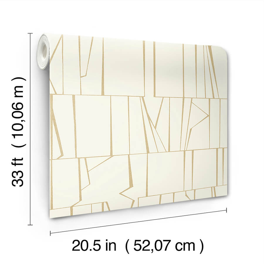 huntington-gold-geometric-stripe-wallpaper-york-wallcoverings-4155-72818 - York Wallcoverings Wallpaper