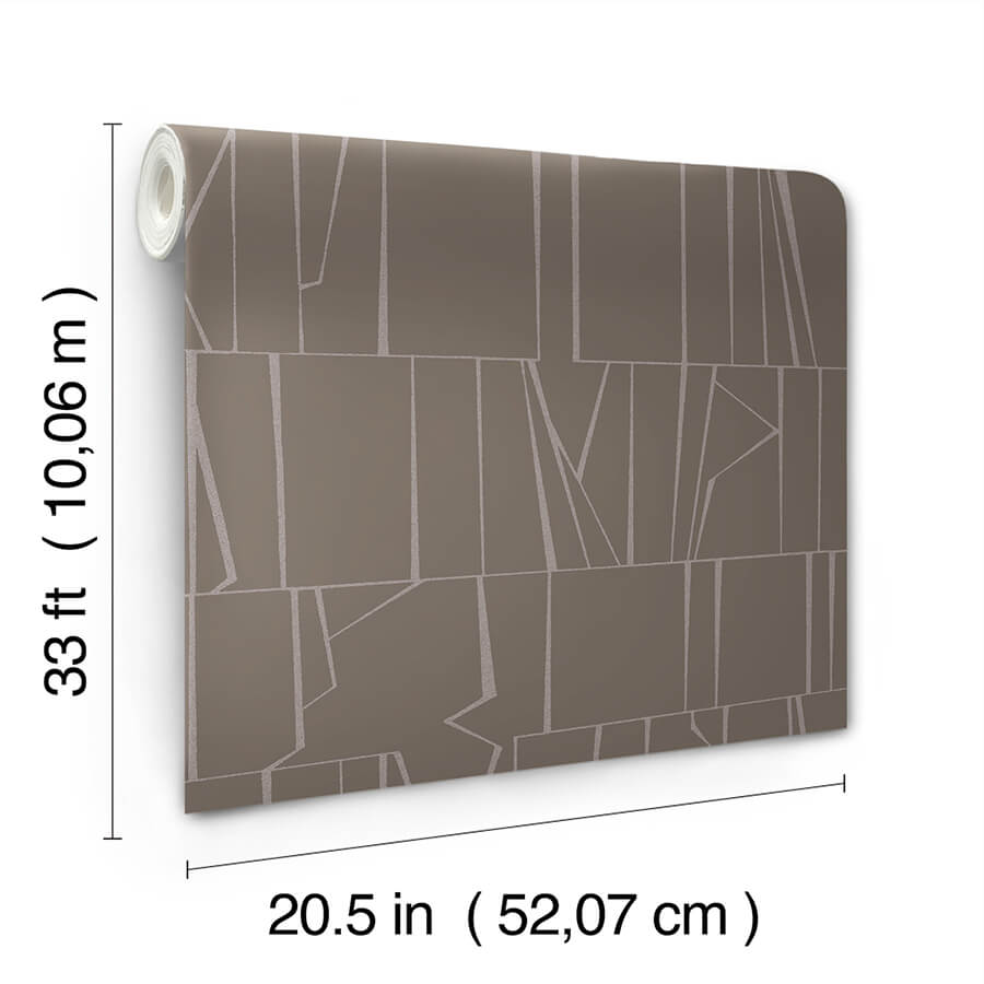 huntington-chocolate-geometric-stripe-wallpaper-york-wallcoverings-4155-72822 - York Wallcoverings Wallpaper
