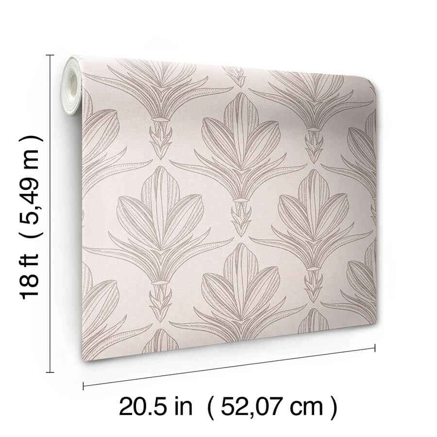 Larkyn Blush Peel & Stick Wallpaper - York Wallcoverings - NUS6374 - York Wallcoverings Wallpaper