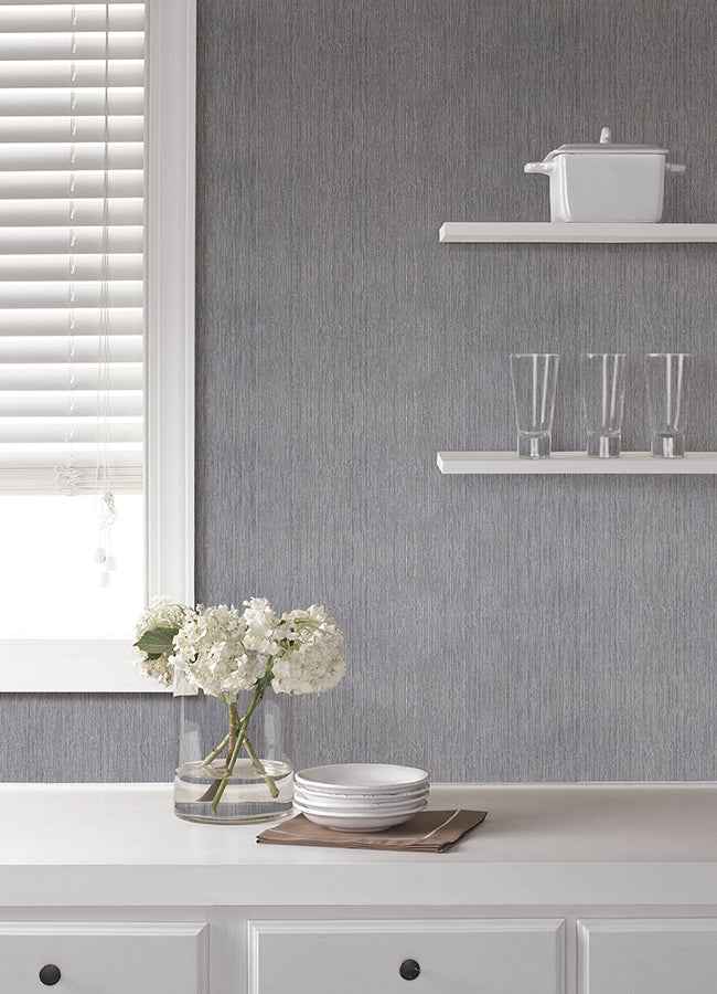 Sunshower Grey Stria Wallpaper - York Wallcoverings - 4168-16639 - York Wallcoverings Wallpaper
