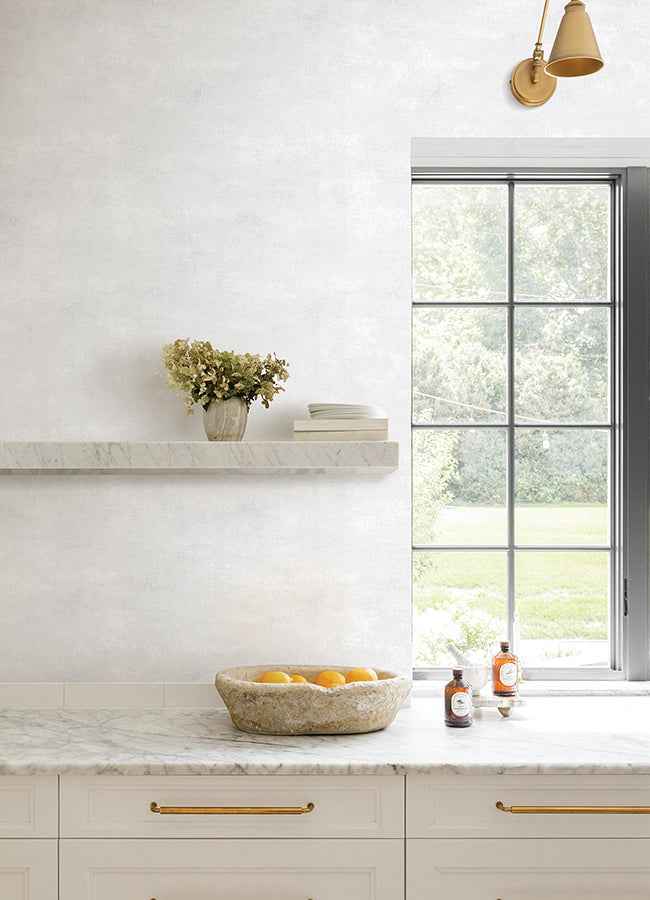 Al Fresco Oyster Plaster Wallpaper - York Wallcoverings - 4168-17755 - York Wallcoverings Wallpaper
