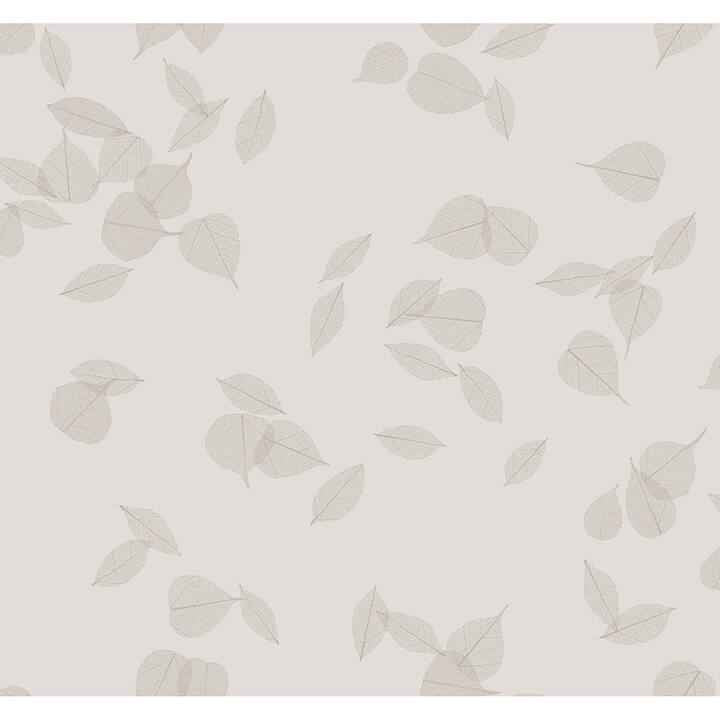 Myles Light Grey Leaves Wallpaper - York Wallcoverings - 4174-4648
