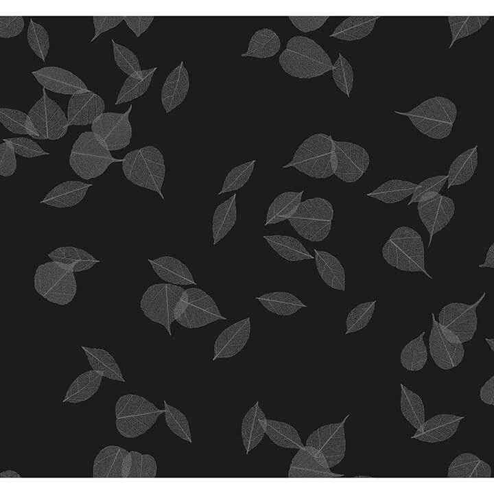 Myles Black Leaves Wallpaper - York Wallcoverings - 4174-4650