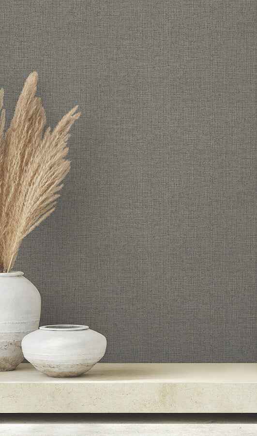 Clarkson Dark Grey Woven Wallpaper - York Wallcoverings - 4174-4614 - York Wallcoverings Wallpaper