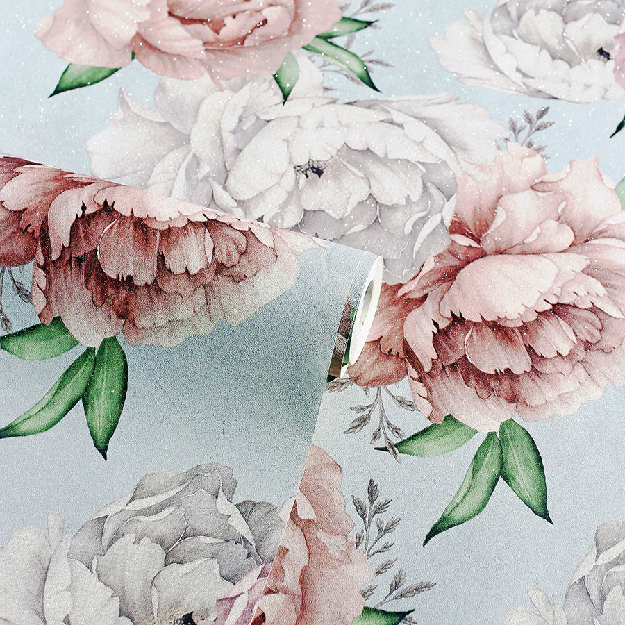 sophie-mint-floral-wallpaper-york-wallcoverings-ah251908 - York Wallcoverings Wallpaper