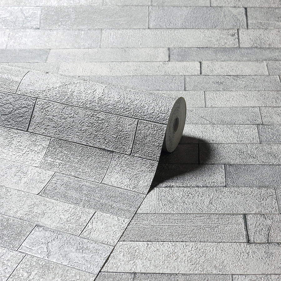 mortimer-grey-brick-wallpaper-york-wallcoverings-ah295200 - York Wallcoverings Wallpaper