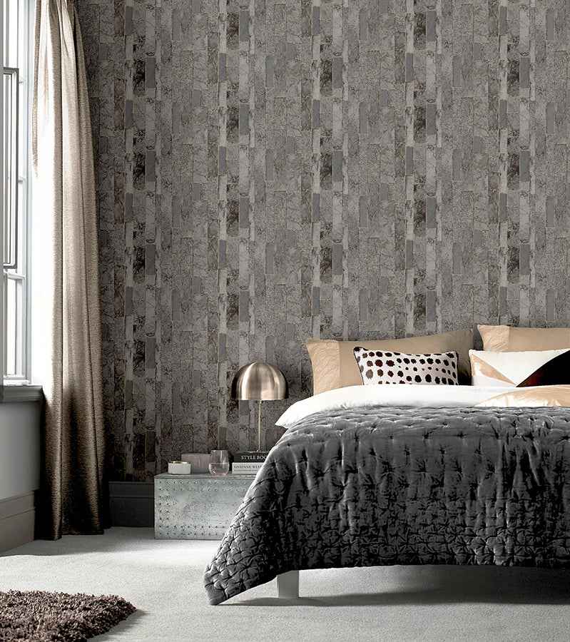 Kintsugi Black Geometric Wallpaper - York Wallcoverings - AH295204 - York Wallcoverings Wallpaper