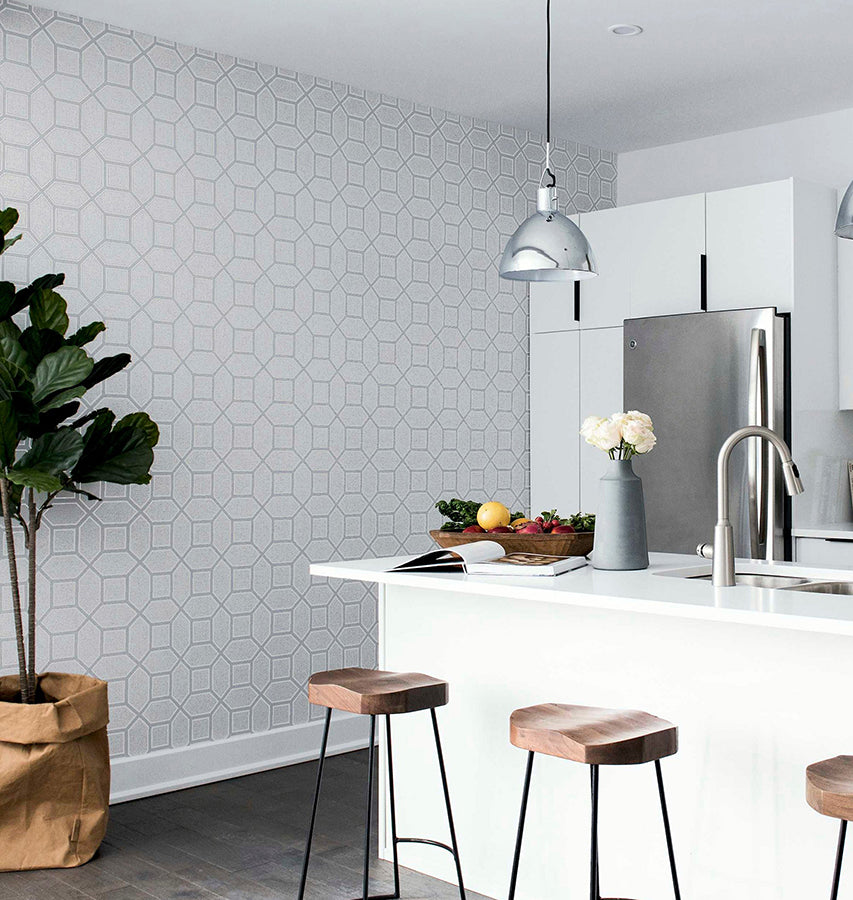 marjorie-silver-trellis-wallpaper-york-wallcoverings-ah295603 - York Wallcoverings Wallpaper