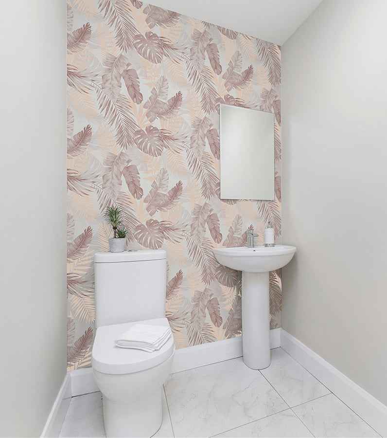 Nell Blush Tropical Wallpaper - York Wallcoverings - AH297107 - York Wallcoverings Wallpaper