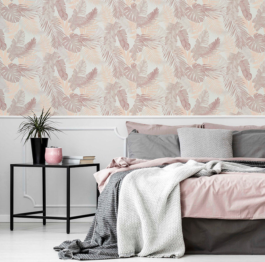 nell-blush-tropical-wallpaper-york-wallcoverings-ah297107 - York Wallcoverings Wallpaper