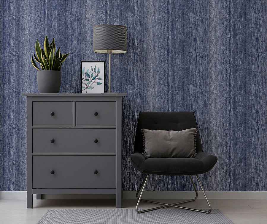 Ephraim Dark Blue Radiance Plain Wallpaper - York Wallcoverings - AH298502 - York Wallcoverings Wallpaper