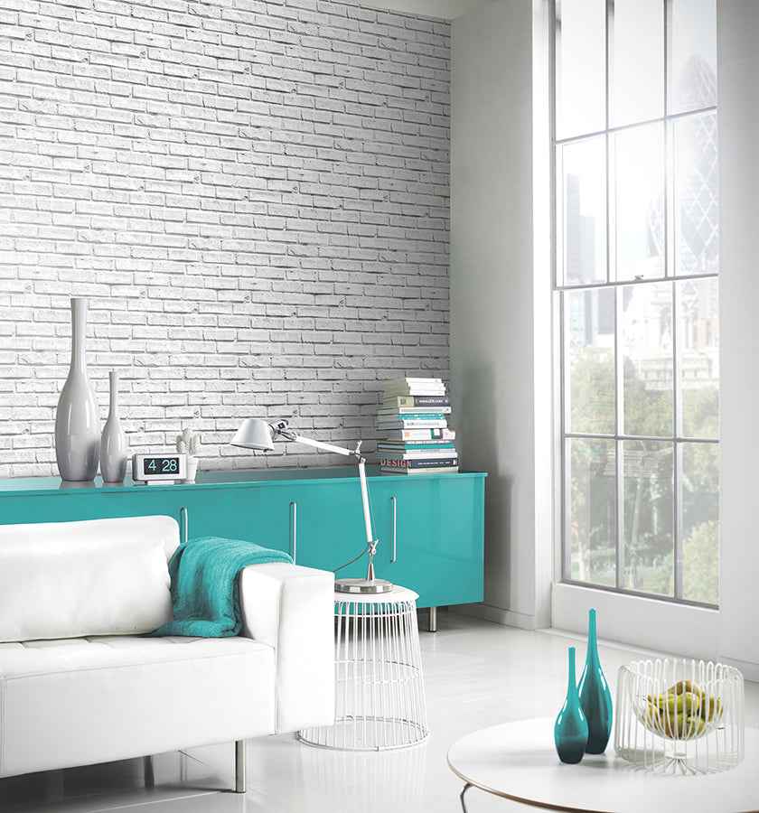 Abner Dove Brick Wallpaper - York Wallcoverings - AH623004 - York Wallcoverings Wallpaper