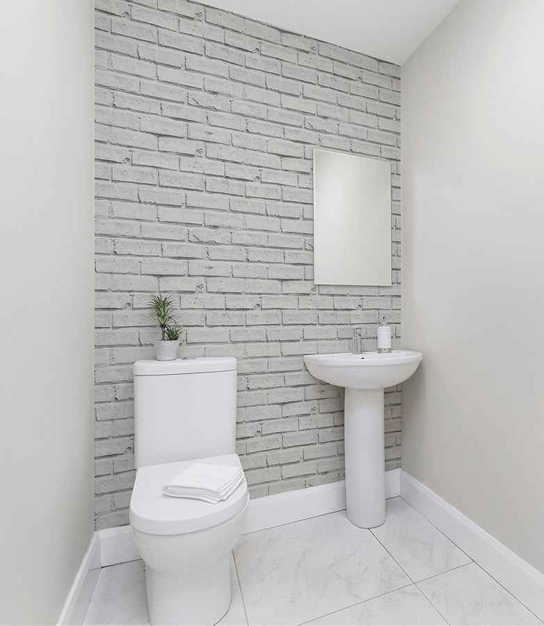 Abner Dove Brick Wallpaper - York Wallcoverings - AH623004 - York Wallcoverings Wallpaper