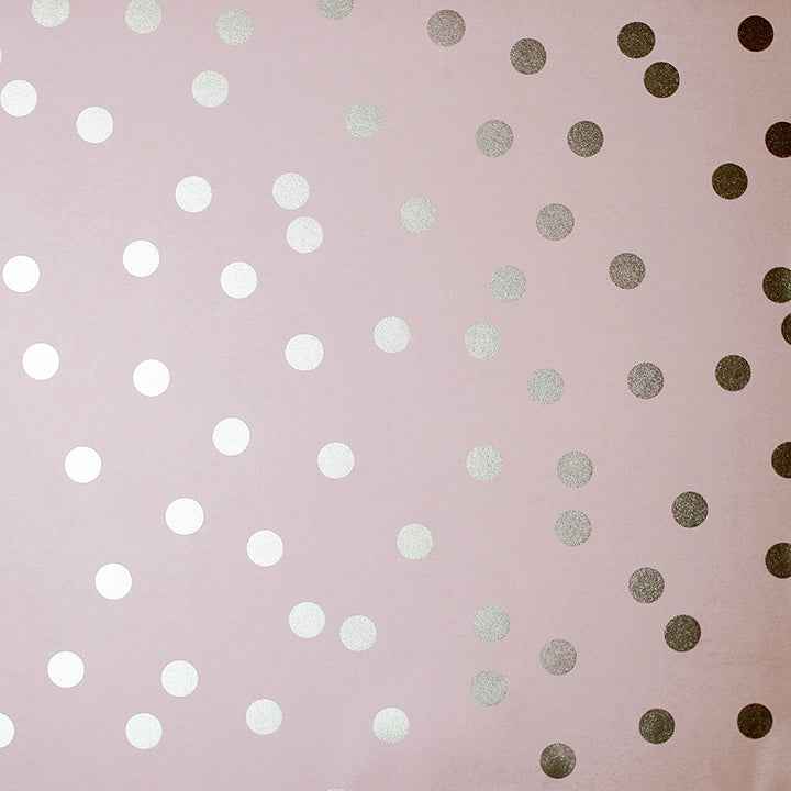 Priscella Blush Polka Dot Wallpaper - York Wallcoverings - AH685000