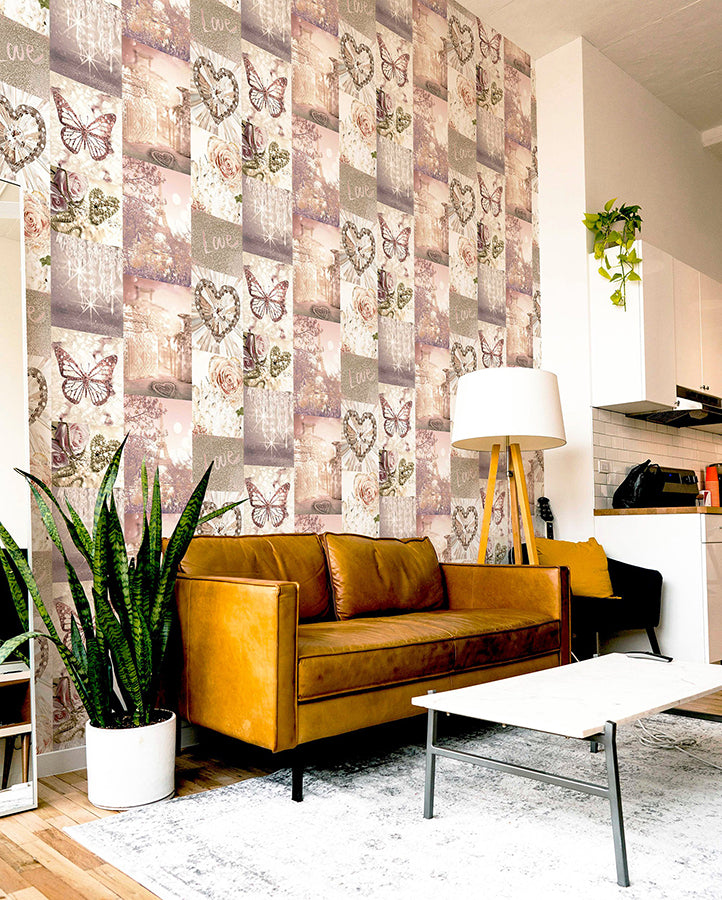 ryo-blush-inspirational-wallpaper-york-wallcoverings-ah691107 - York Wallcoverings Wallpaper