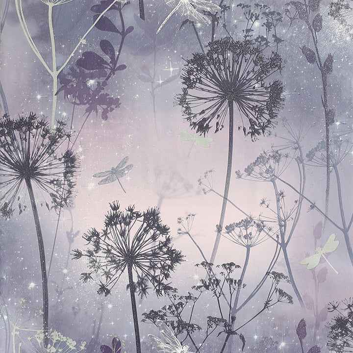Lena Purple Floral Wallpaper - York Wallcoverings - AH692306