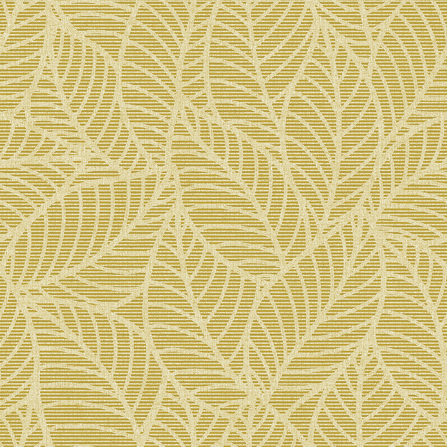 mavis-mustard-leaf-wallpaper-york-wallcoverings-ah692506 - York Wallcoverings Wallpaper
