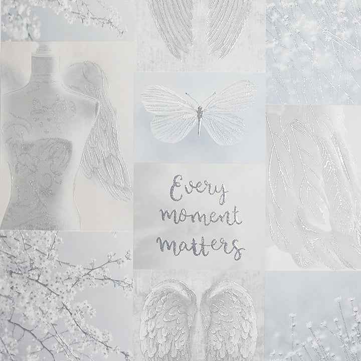 Chou Light Grey Inspirational Wallpaper - York Wallcoverings - AH692800 - York Wallcoverings Wallpaper