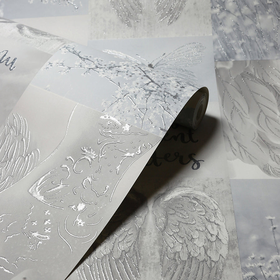 chou-light-grey-inspirational-wallpaper-york-wallcoverings-ah692800 - York Wallcoverings Wallpaper