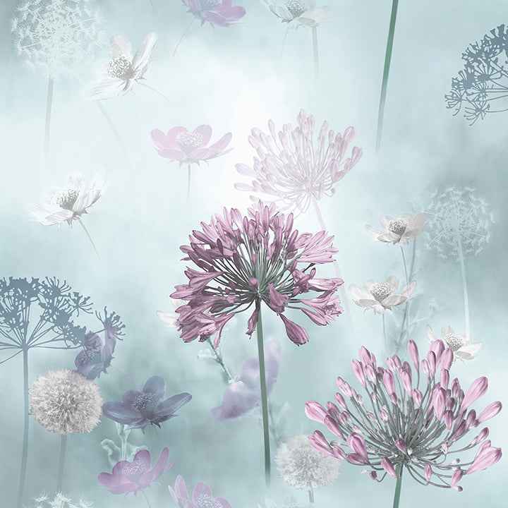 Lucille Light Blue Spring Meadow Wallpaper - York Wallcoverings - AH697400 - York Wallcoverings Wallpaper